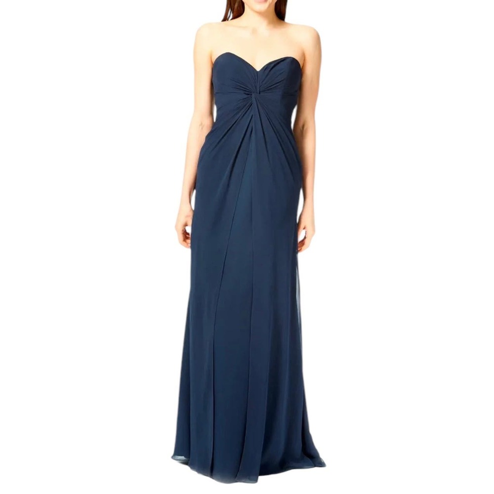 Bill Levkoff Dress Size 6 Gray Bridesmaid Dress Sweetheart Strapless Slim A-Line